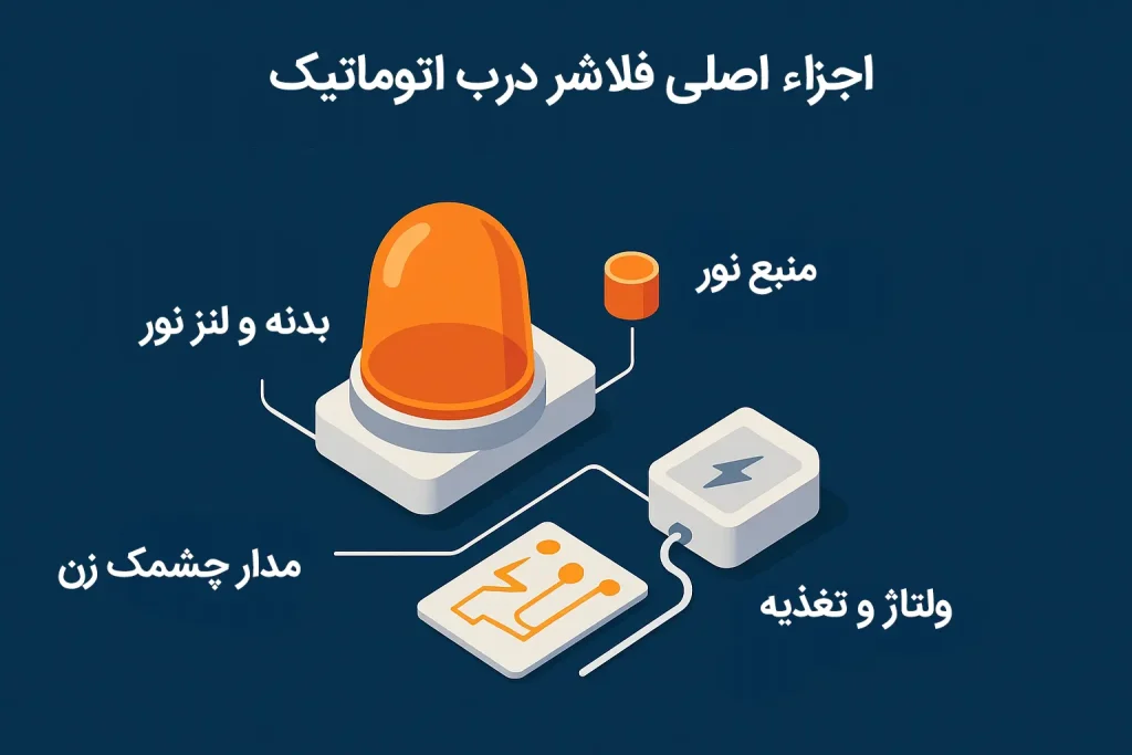 اجزاء اصلی فلاشر درب اتوماتیک